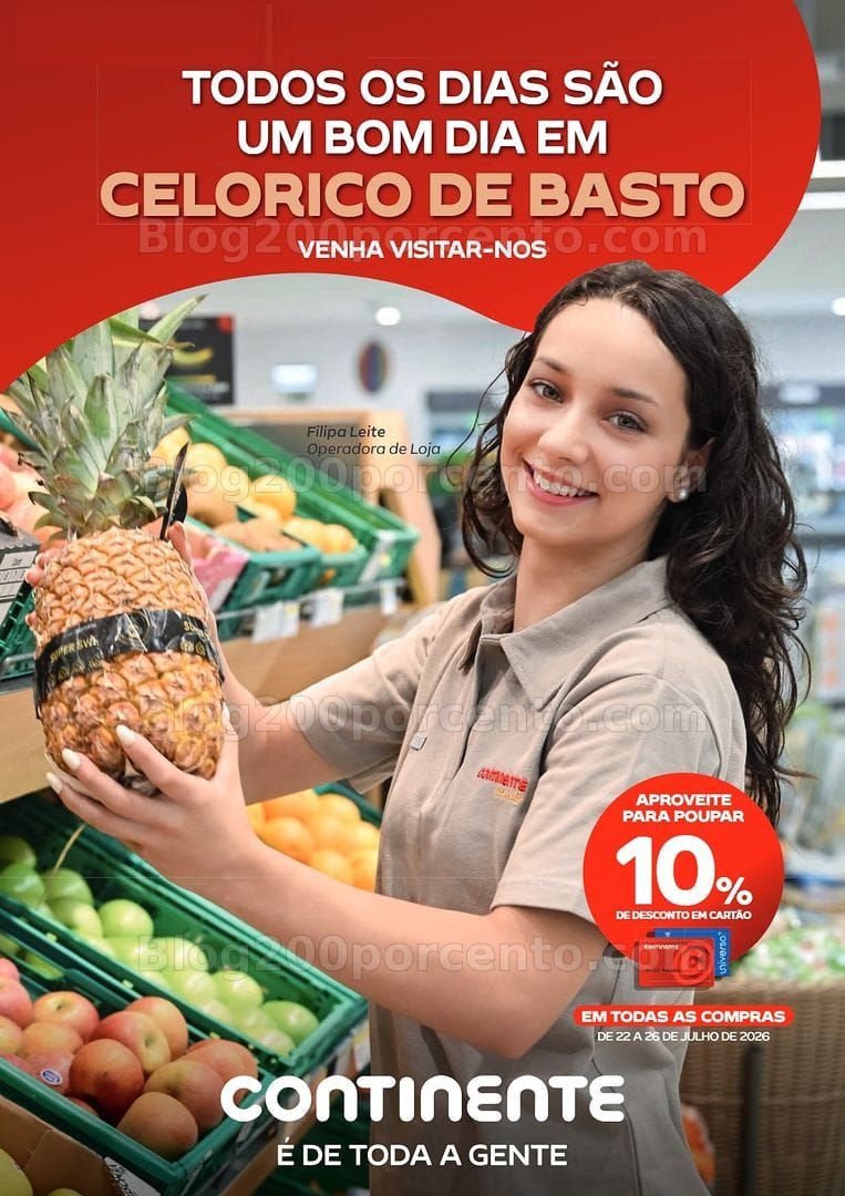 Antevisão Folheto CONTINENTE Abertura Celorico de Basto Promoções até 2 agosto