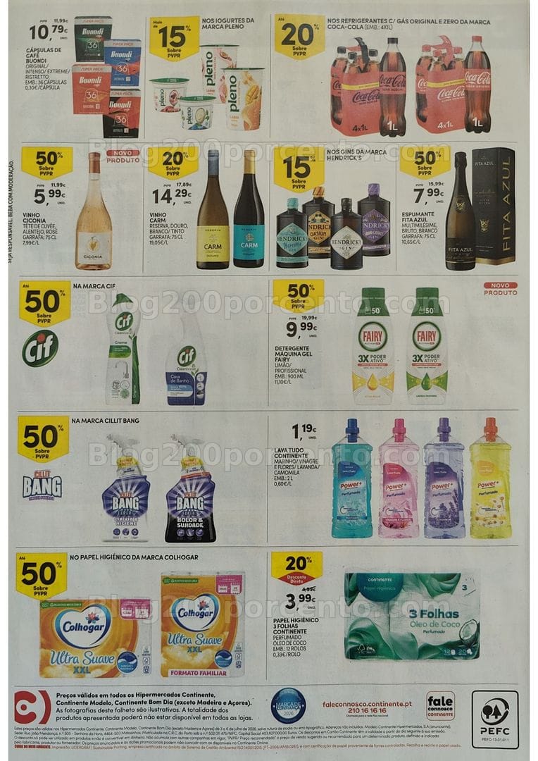 Antevisão Folheto CONTINENTE Promoções Fim de Semana - 3 a 6 julho