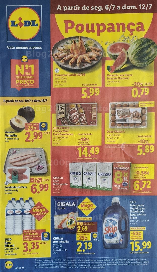 Antevisão Folheto LIDL Promoções de 6 a 12 julho