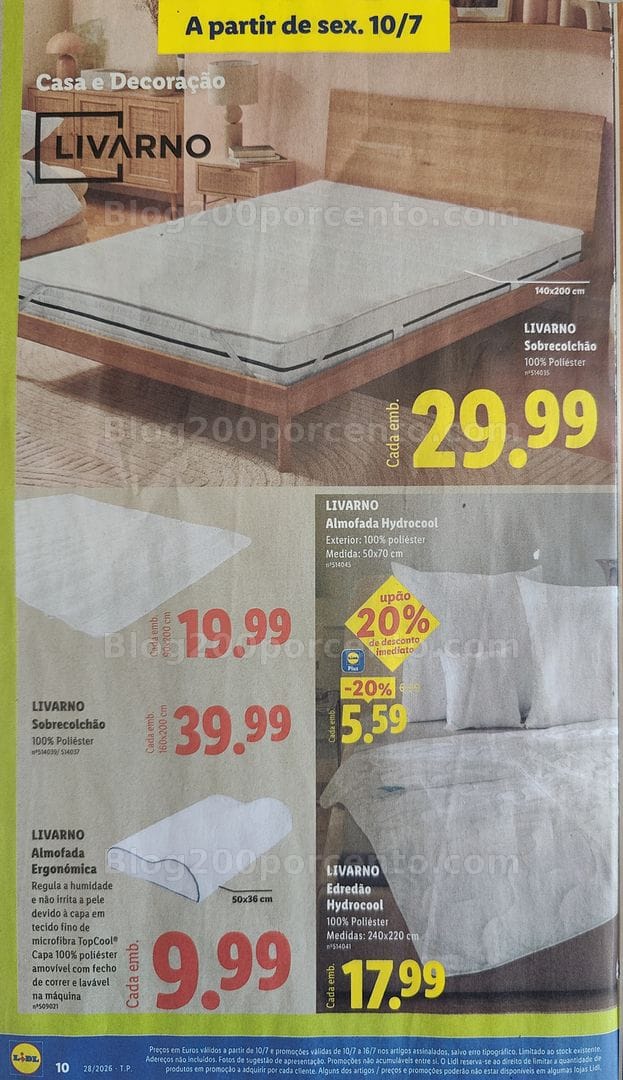 Antevisão Folheto LIDL Bazar Promoções de 6 a 16 julho