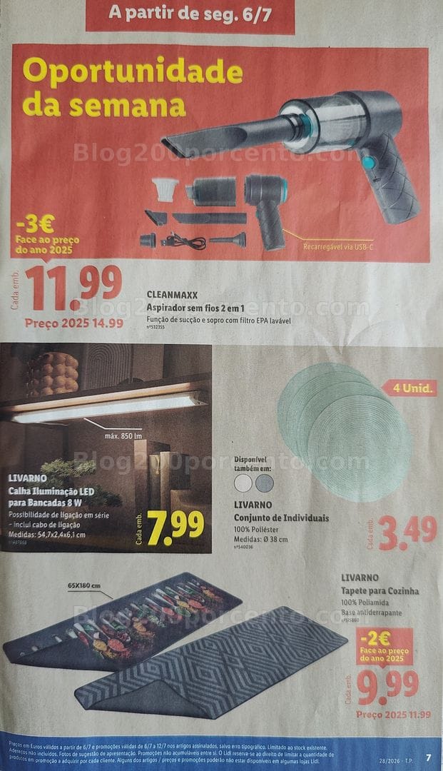 Antevisão Folheto LIDL Bazar Promoções de 6 a 16 julho