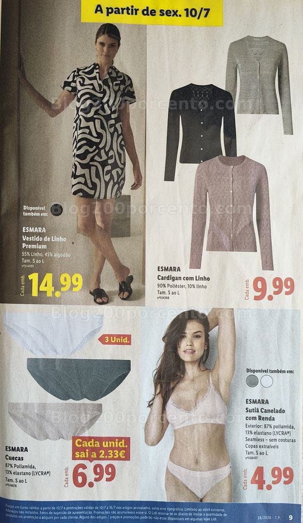 Antevisão Folheto LIDL Bazar Promoções de 6 a 16 julho