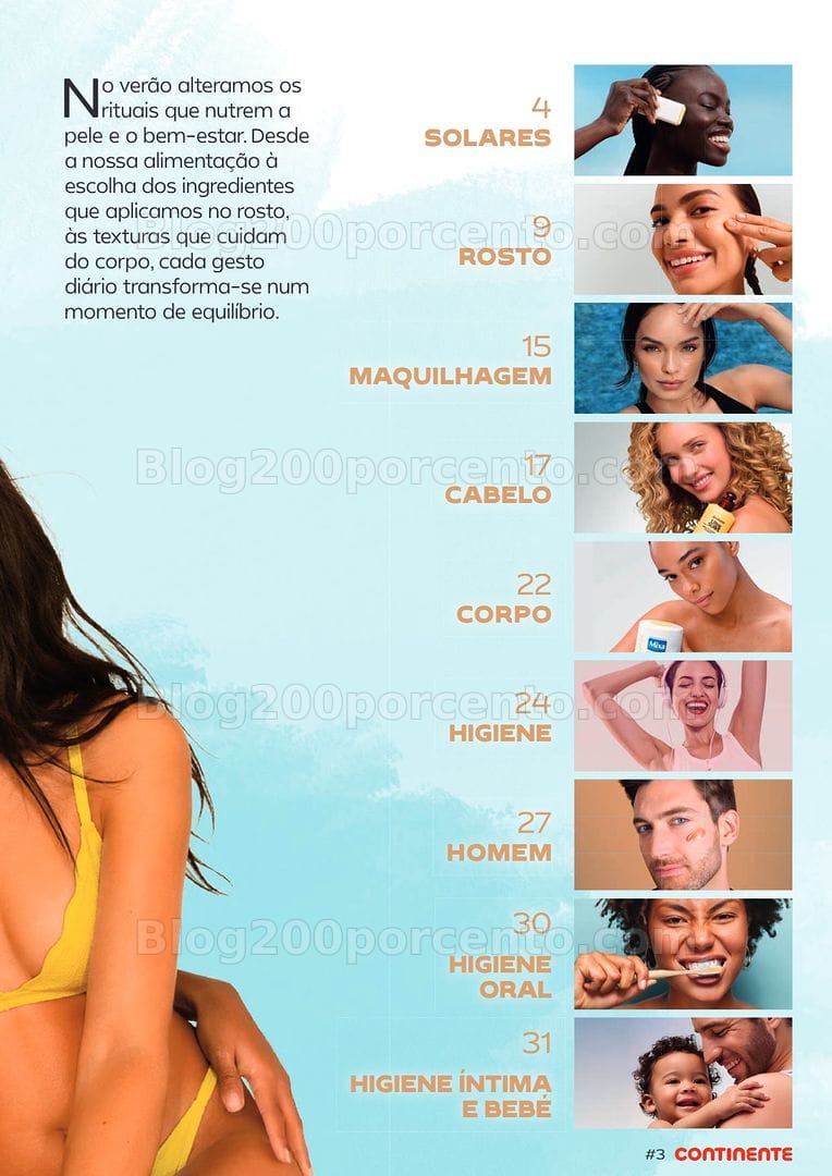 Antevisão Folheto CONTINENTE Beleza Verão Promoções de 7 a 19 julho