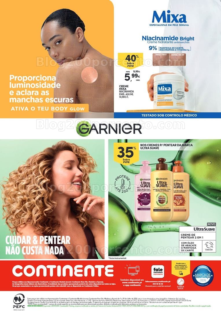Antevisão Folheto CONTINENTE Beleza Verão Promoções de 7 a 19 julho
