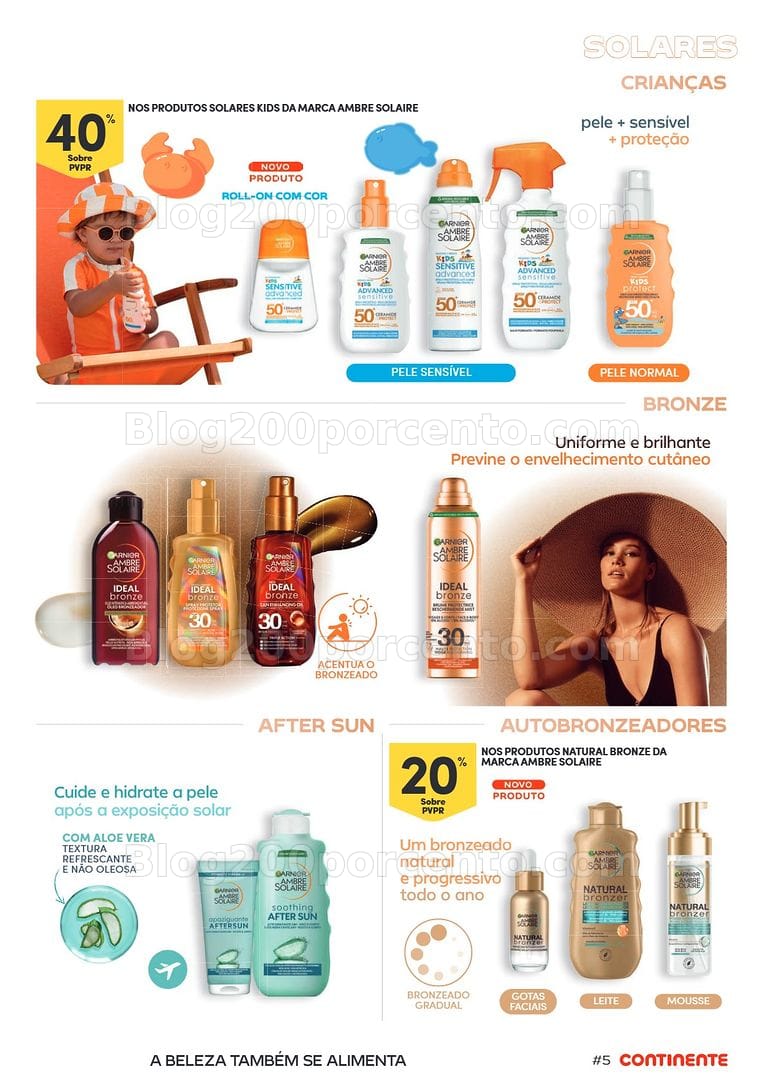 Antevisão Folheto CONTINENTE Beleza Verão Promoções de 7 a 19 julho