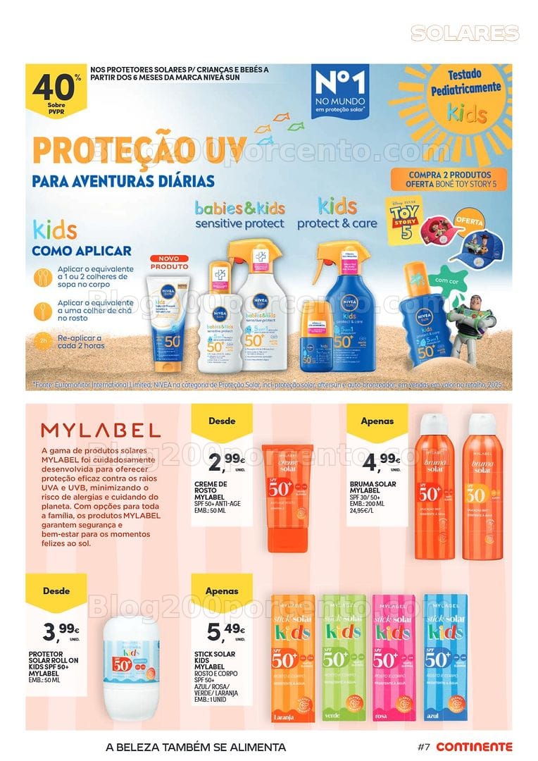 Antevisão Folheto CONTINENTE Beleza Verão Promoções de 7 a 19 julho