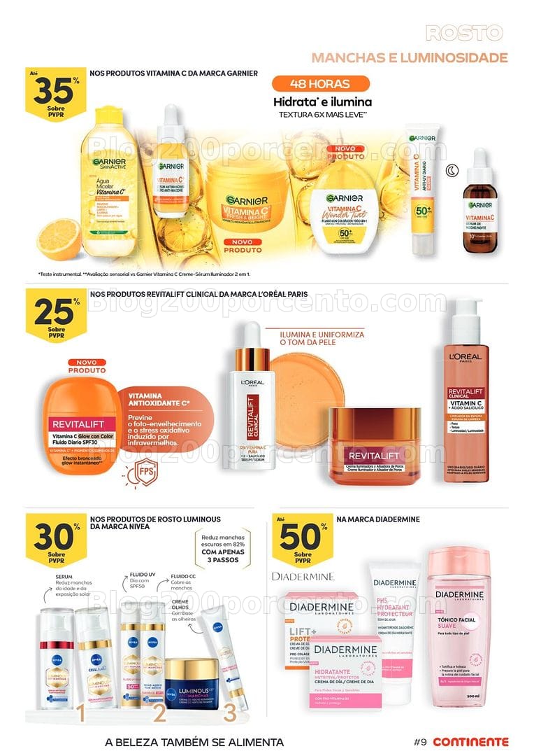 Antevisão Folheto CONTINENTE Beleza Verão Promoções de 7 a 19 julho