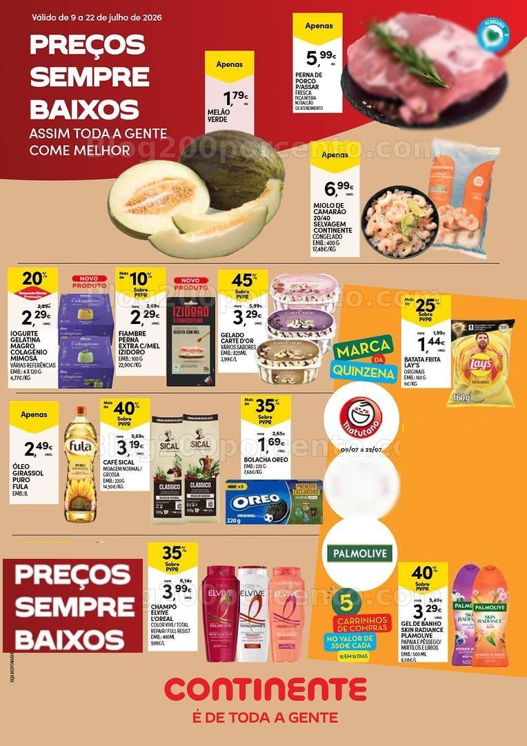 Antevisão Folheto CONTINENTE Açores Promoções de 9 a 22 julho