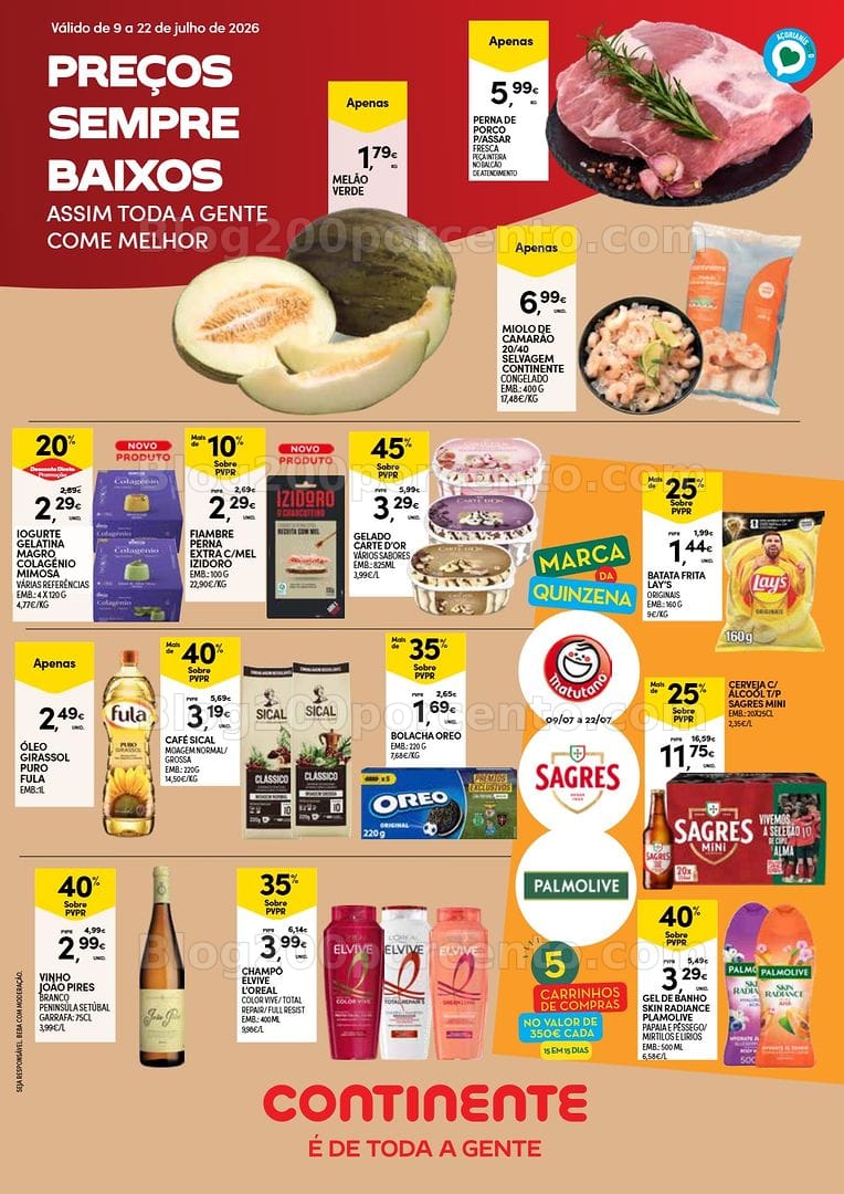 Antevisão Folheto CONTINENTE Açores Promoções de 9 a 22 julho