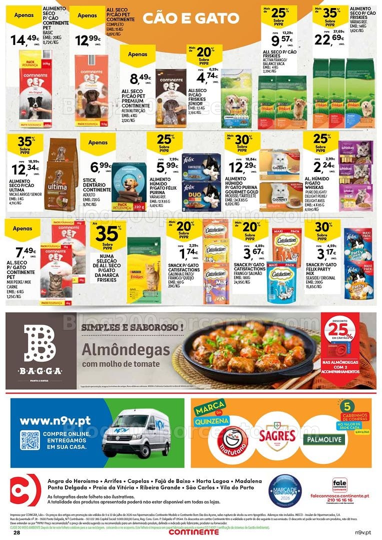 Antevisão Folheto CONTINENTE Açores Promoções de 9 a 22 julho