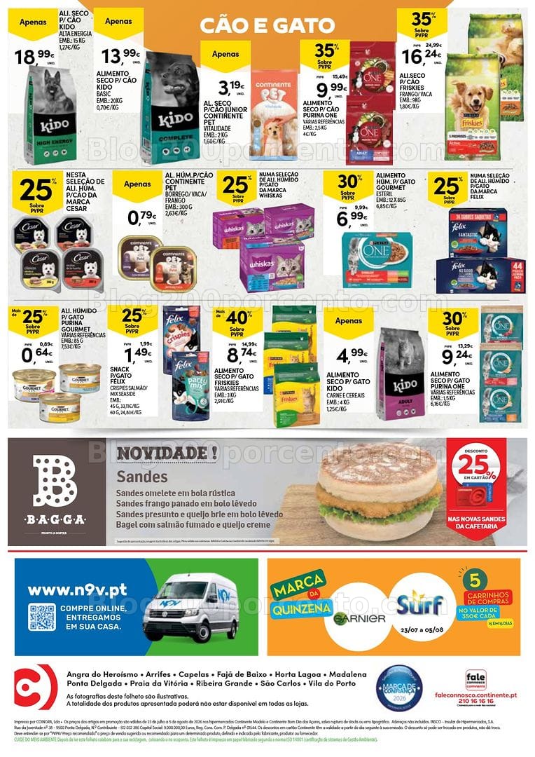 Antevisão Folheto CONTINENTE Açores Promoções de 23 julho a 5 agosto
