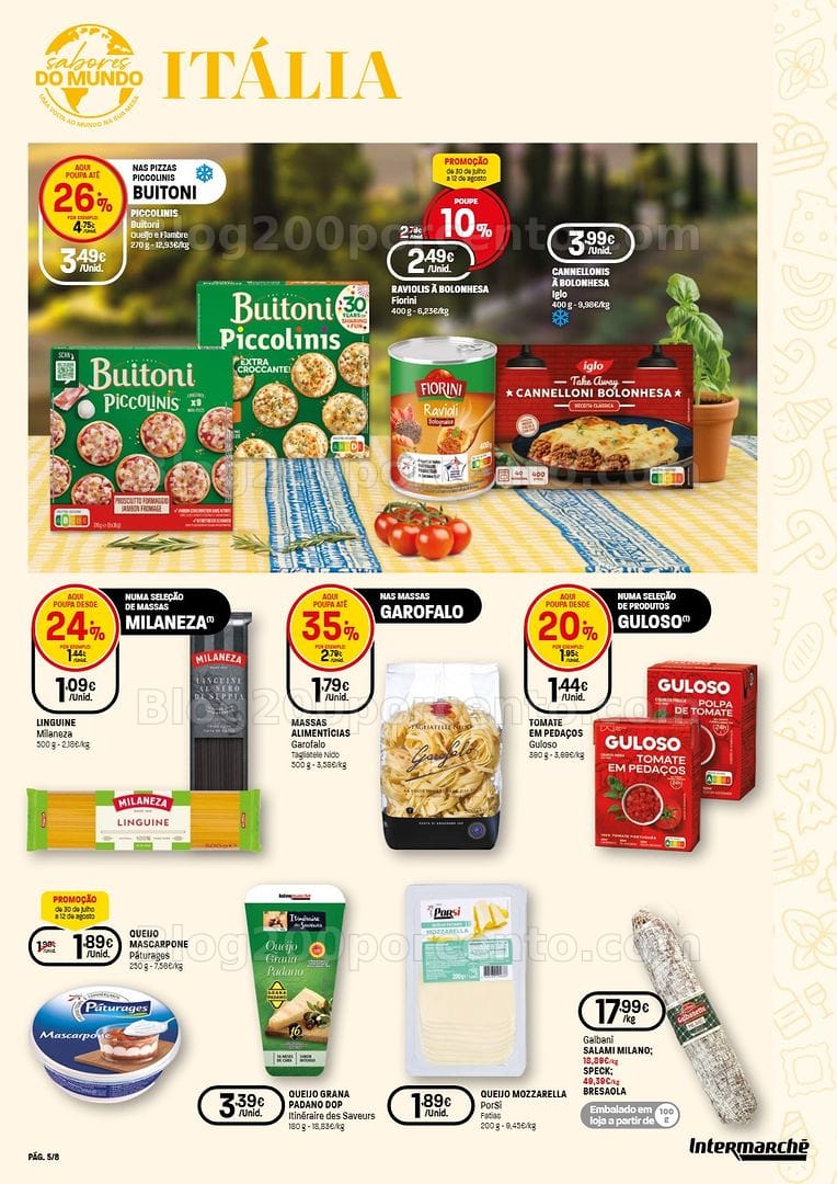 Antevisão Folheto INTERMARCHÉ Contact Sabores do Mundo Promoções de 30 julho a 12 agosto