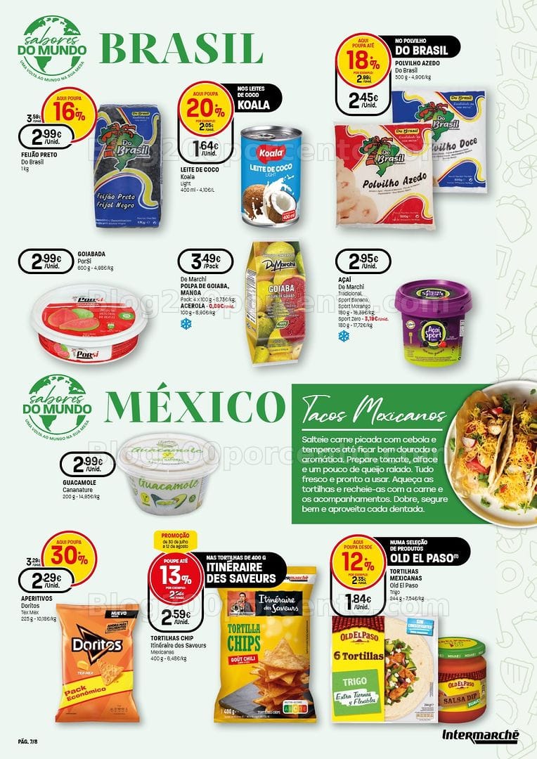 Antevisão Folheto INTERMARCHÉ Contact Sabores do Mundo Promoções de 30 julho a 12 agosto