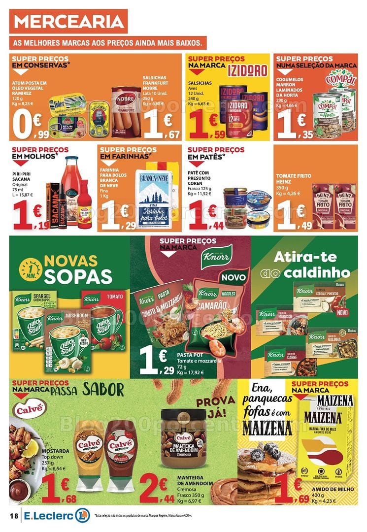Antevisão Folheto E-LECLERC Promoções de 9 a 15 julho