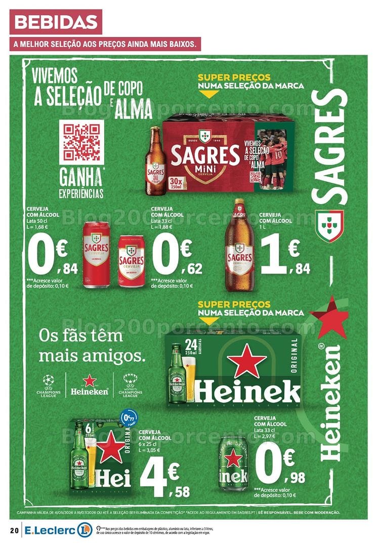 Antevisão Folheto E-LECLERC Promoções de 9 a 15 julho