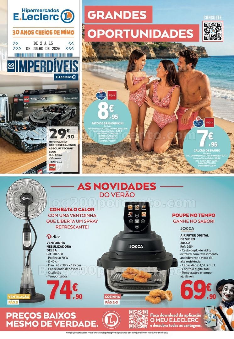 Antevisão Folheto E-LECLERC Bazar Grandes Oportunidades Promoções de 2 a 15 julho