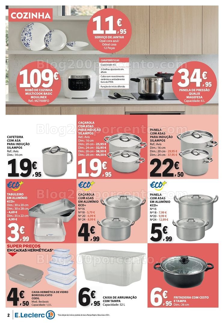 Antevisão Folheto E-LECLERC Bazar Promoções de 2 a 15 julho