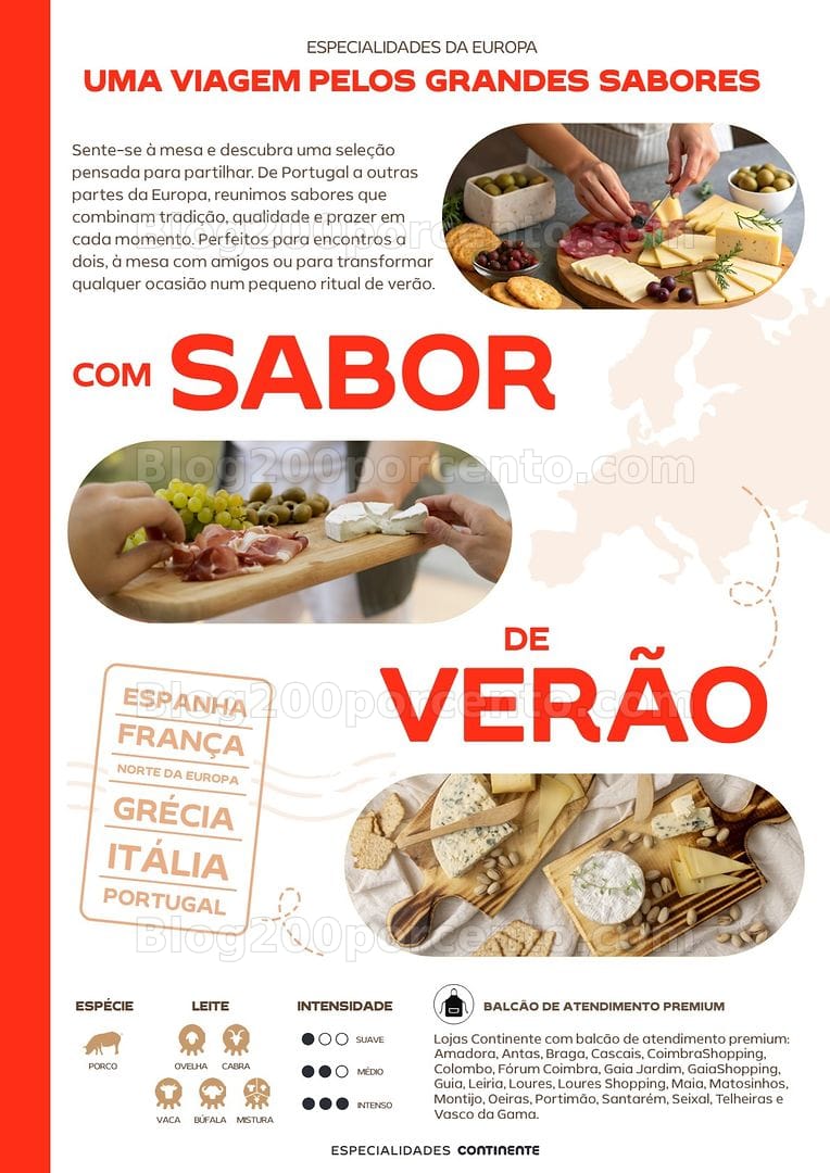 Antevisão Folheto CONTINENTE Charcutaria e Queijos Promoções de 14 julho a 23 agosto