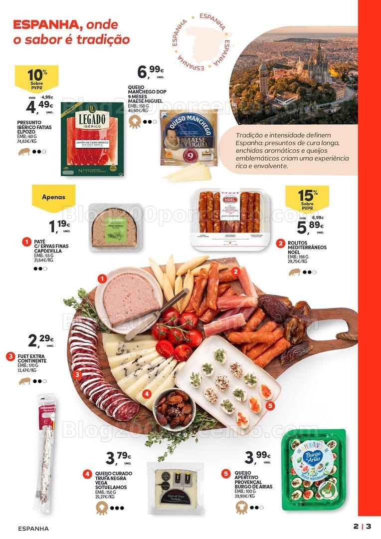 Antevisão Folheto CONTINENTE Charcutaria e Queijos Promoções de 14 julho a 23 agosto