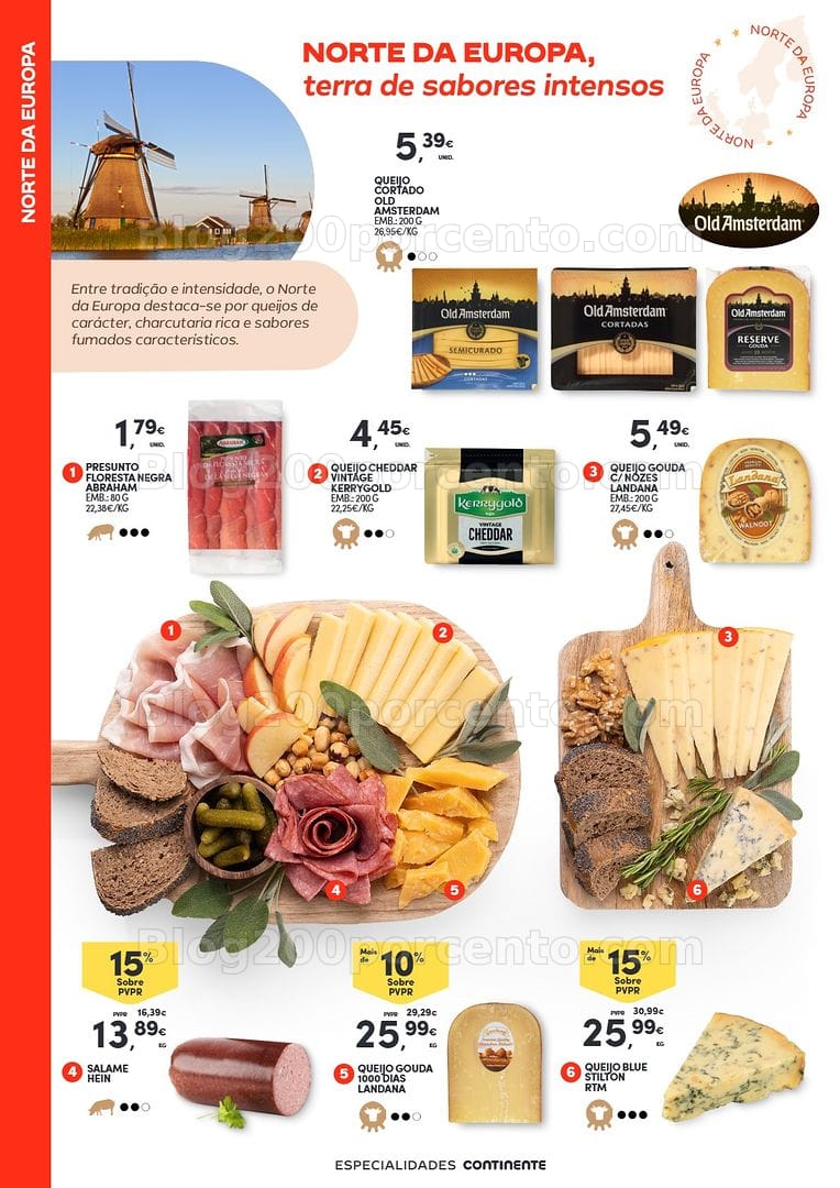 Antevisão Folheto CONTINENTE Charcutaria e Queijos Promoções de 14 julho a 23 agosto