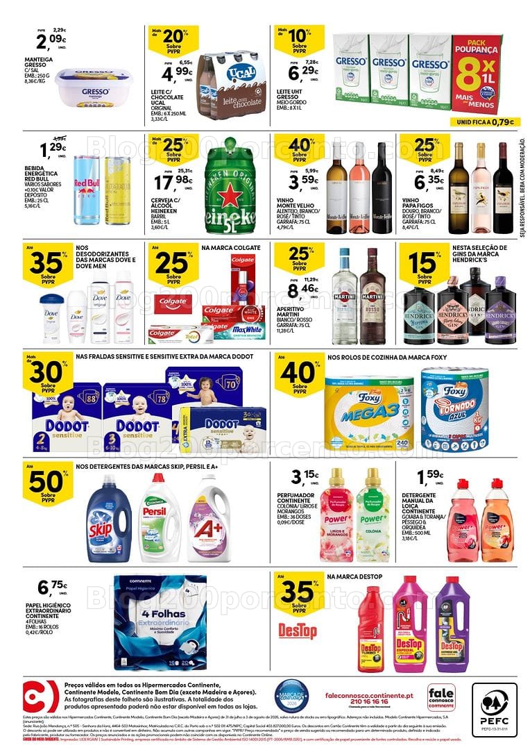 Antevisão Folheto CONTINENTE Promoções Fim de Semana - 31 julho a 3 agosto - Edição Digital