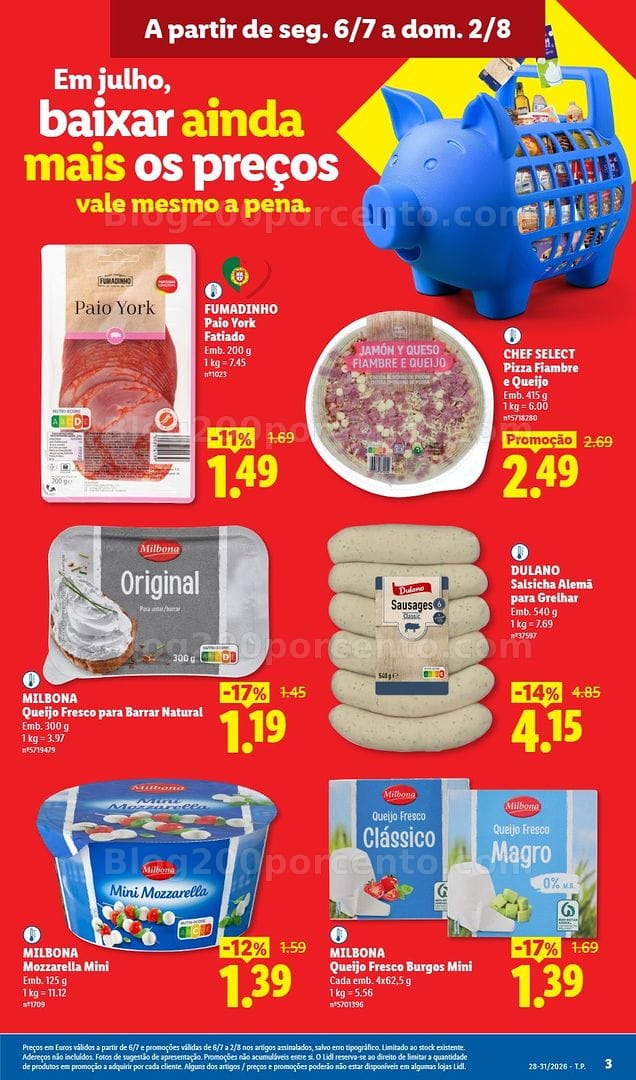 Antevisão Folheto LIDL Baixa de Preços Promoções a partir de 6 julho
