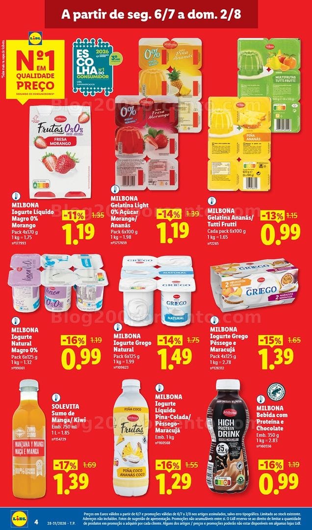Antevisão Folheto LIDL Baixa de Preços Promoções a partir de 6 julho