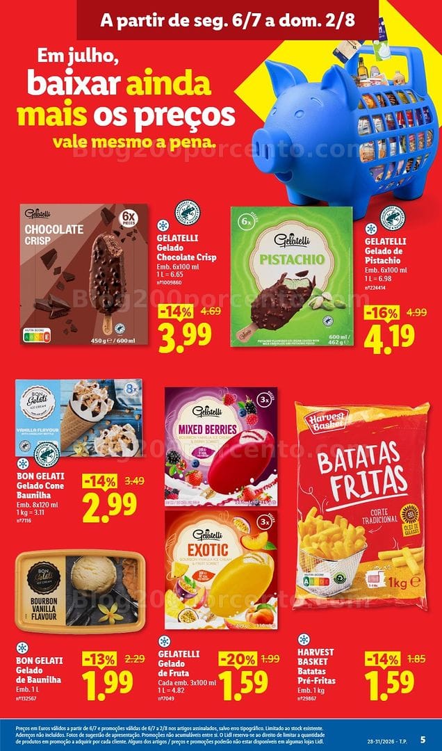 Antevisão Folheto LIDL Baixa de Preços Promoções a partir de 6 julho