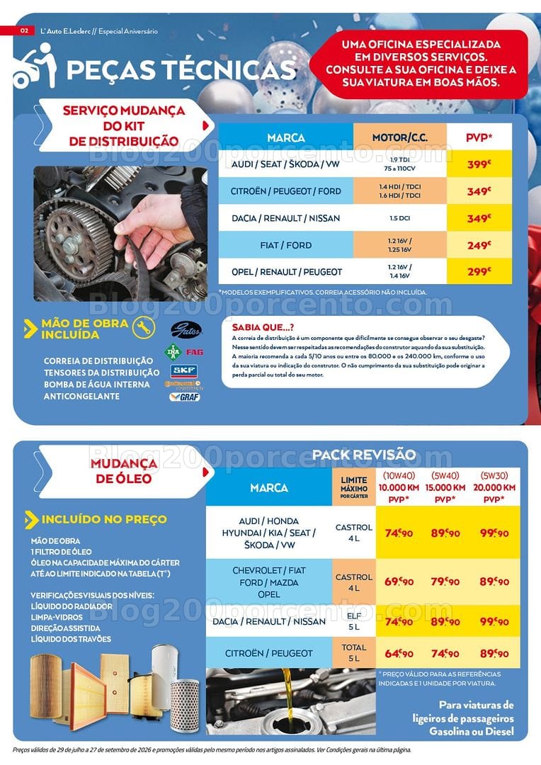 Antevisão Folheto E-LECLERC Auto Promoções de 29 julho a 27 setembro
