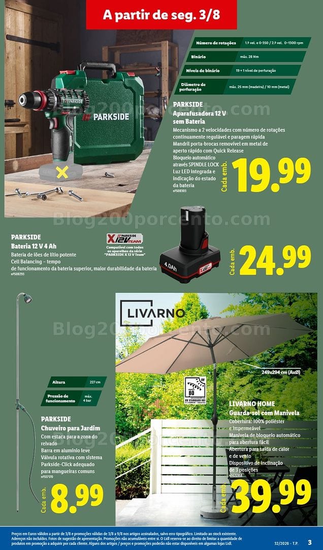 Antevisão Folheto LIDL Bazar Promoções de 3 a 13 agosto