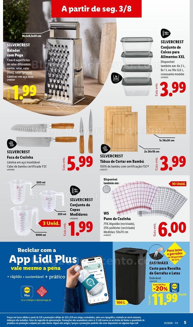 Antevisão Folheto LIDL Bazar Promoções de 3 a 13 agosto
