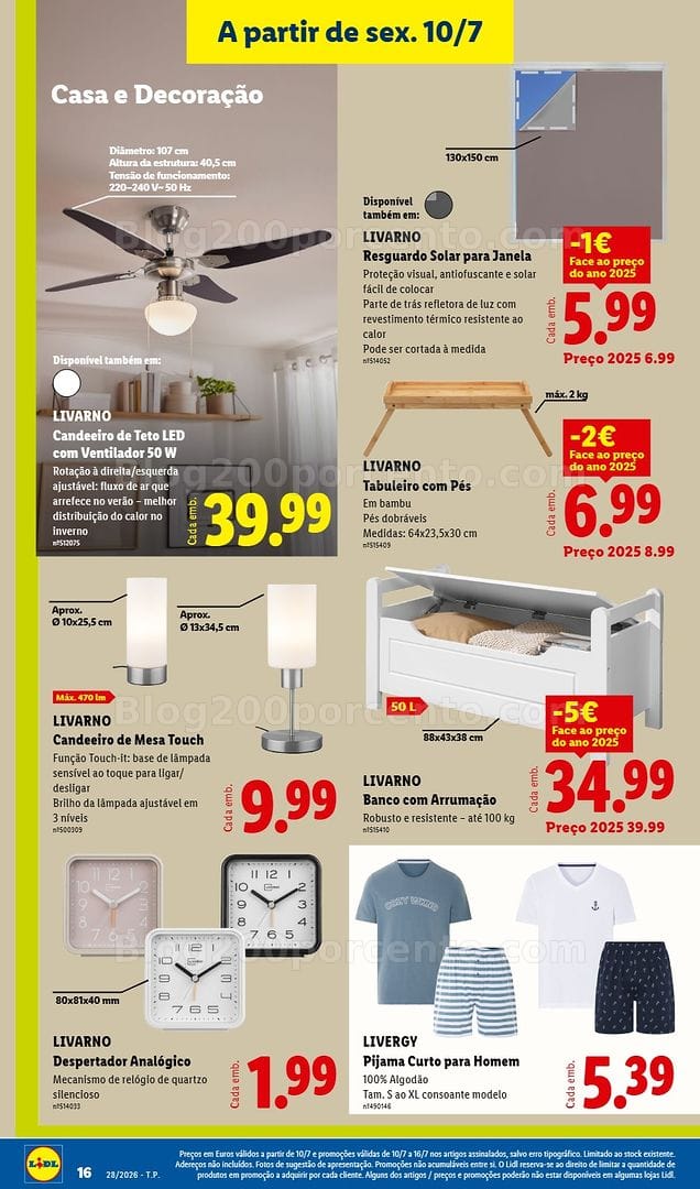 Antevisão Folheto LIDL Bazar Promoções de 6 a 16 julho - Edição Digital