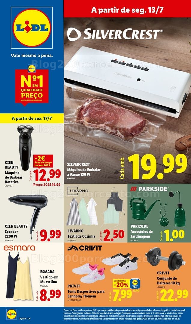 Antevisão Folheto LIDL Bazar Promoções de 13 a 23 julho