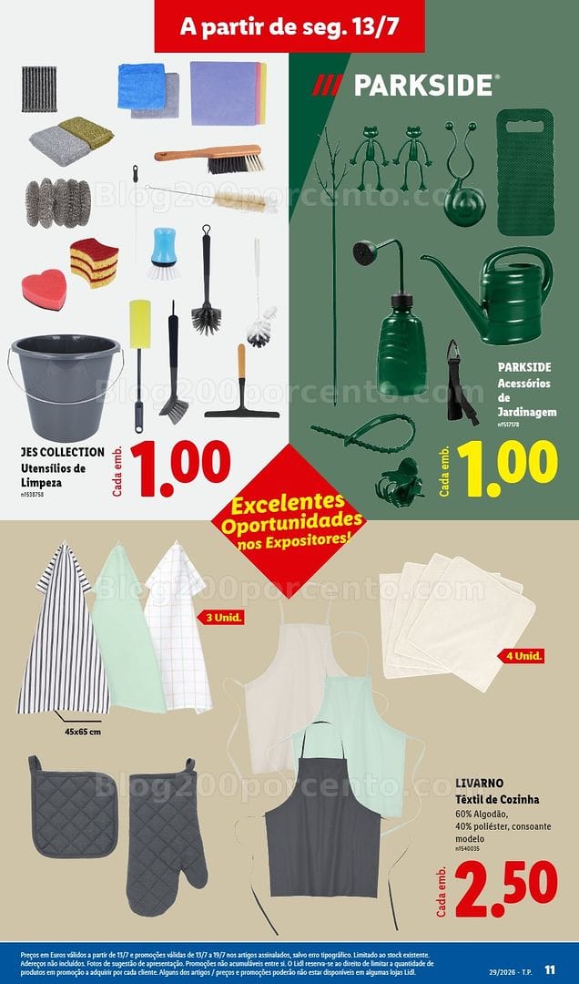 Antevisão Folheto LIDL Bazar Promoções de 13 a 23 julho