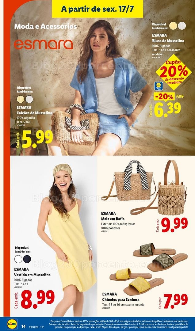 Antevisão Folheto LIDL Bazar Promoções de 17 a 23 julho