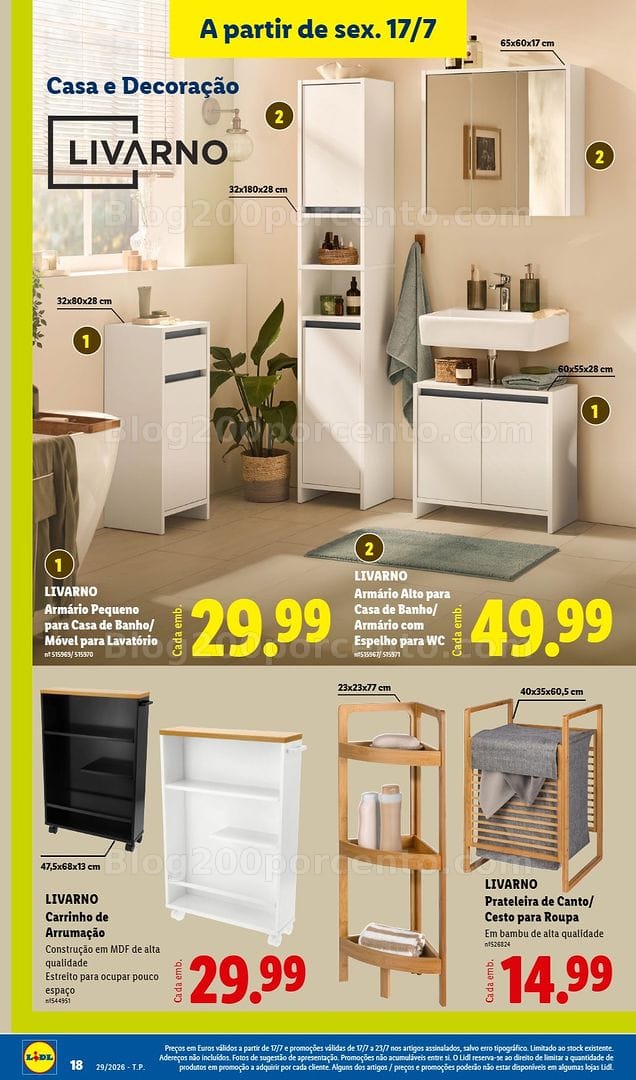 Antevisão Folheto LIDL Bazar Promoções de 13 a 23 julho
