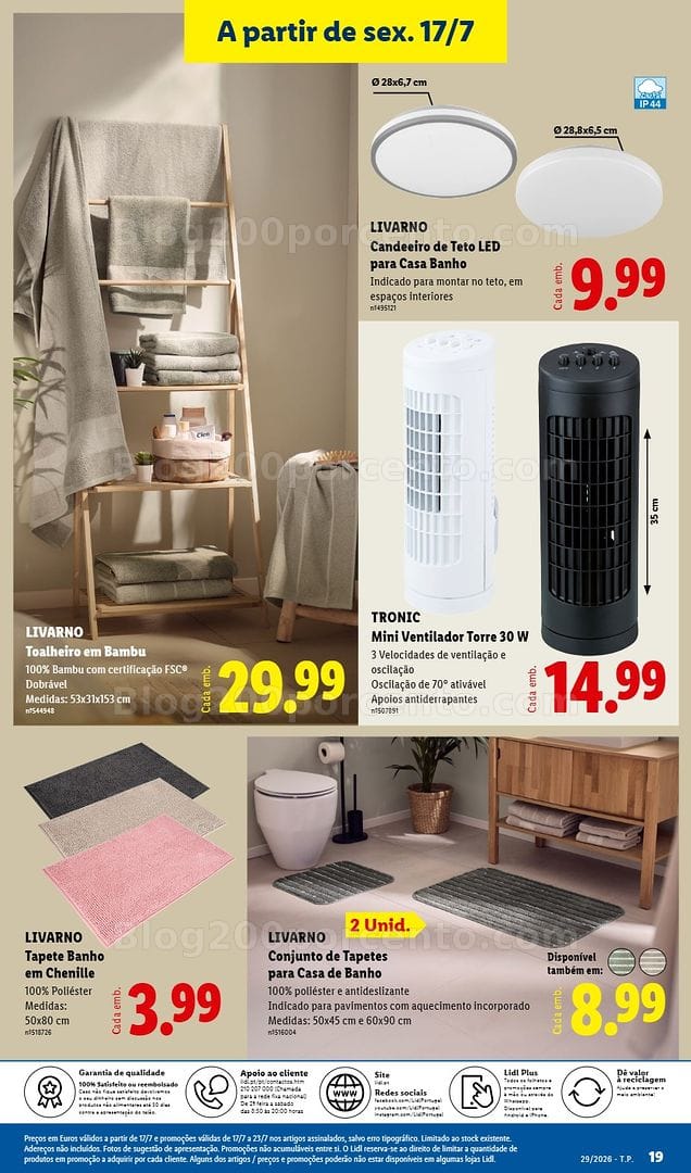Antevisão Folheto LIDL Bazar Promoções de 13 a 23 julho
