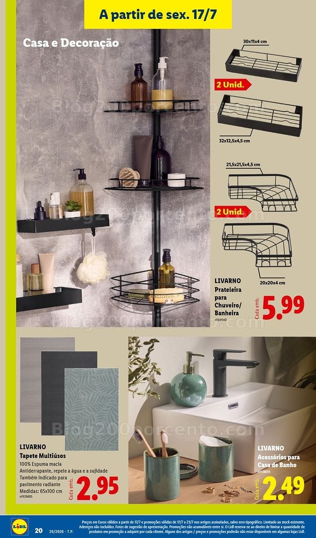 Antevisão Folheto LIDL Bazar Promoções de 13 a 23 julho