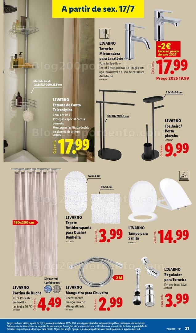 Antevisão Folheto LIDL Bazar Promoções de 13 a 23 julho