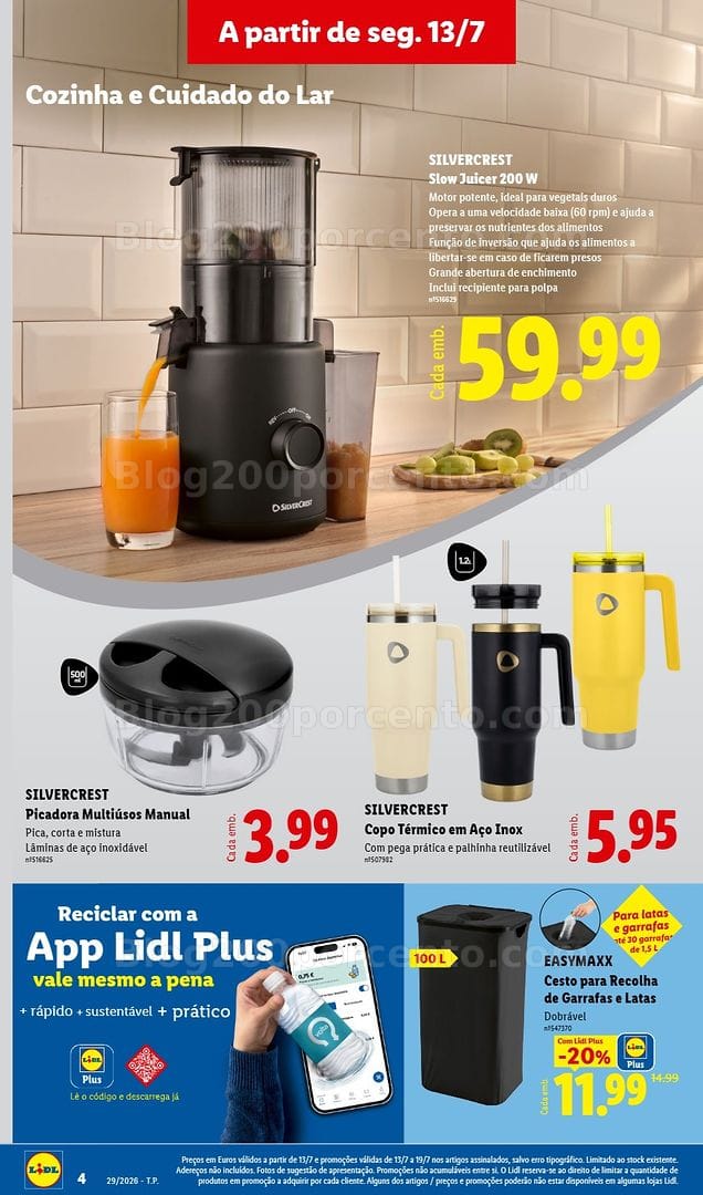Antevisão Folheto LIDL Bazar Promoções de 13 a 23 julho