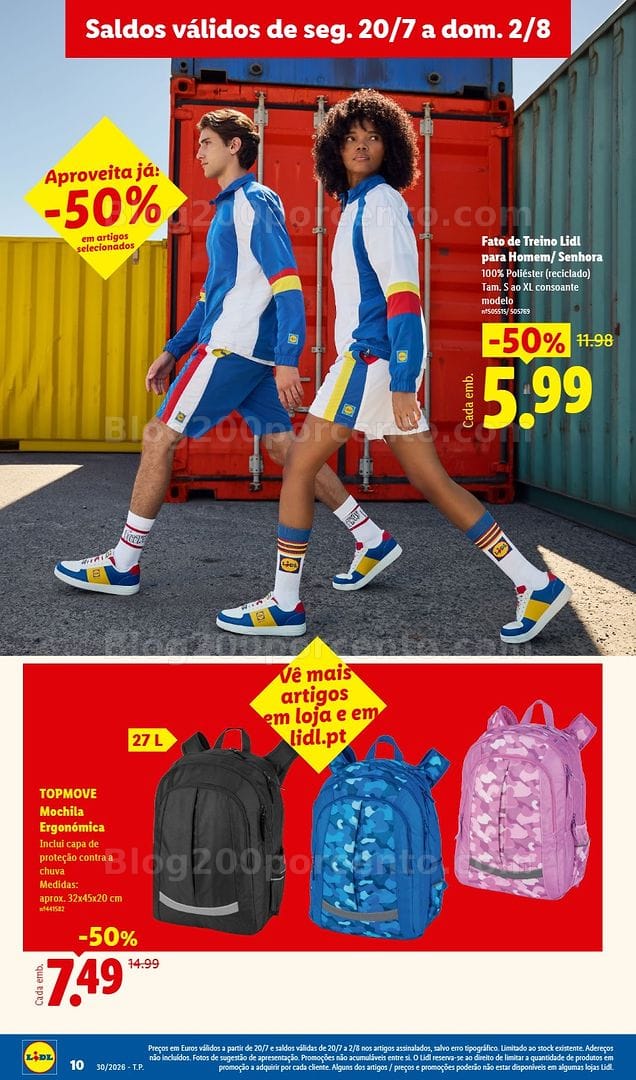 Antevisão Folheto LIDL Bazar Promoções de 20 a 30 julho