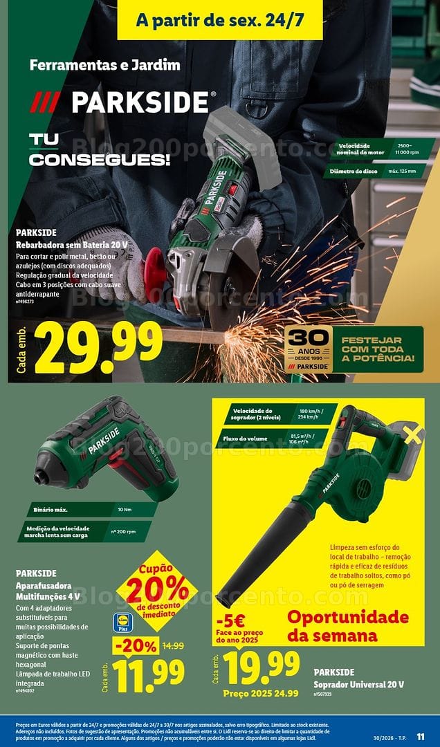 Antevisão Folheto LIDL Bazar Promoções de 20 a 30 julho