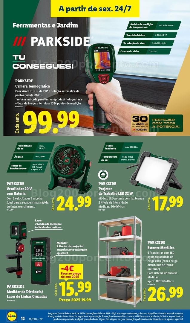 Antevisão Folheto LIDL Bazar Promoções de 20 a 30 julho
