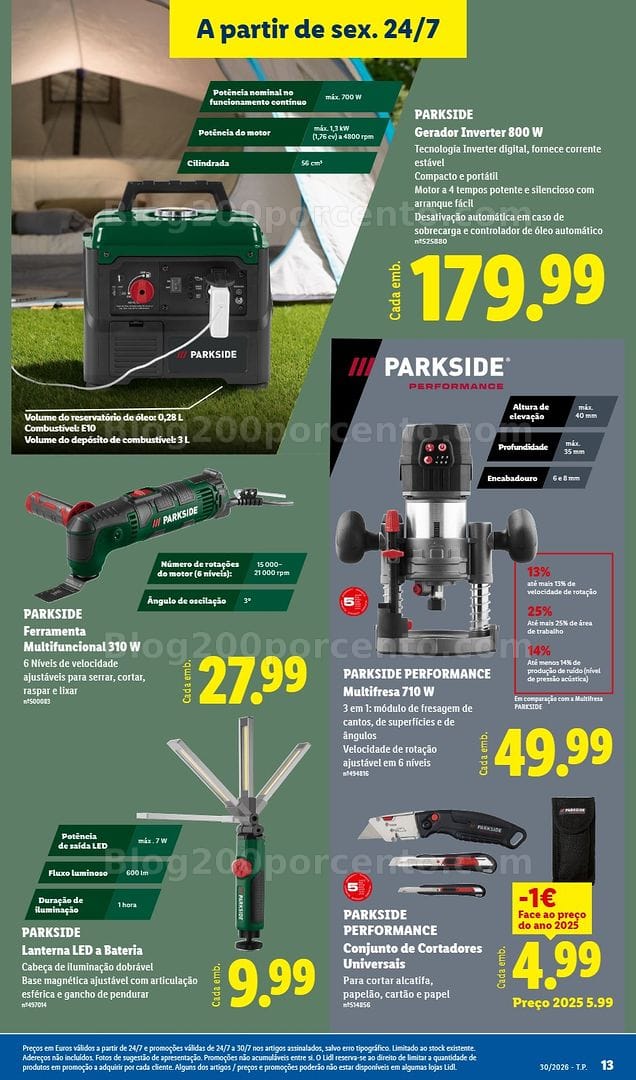 Antevisão Folheto LIDL Bazar Promoções de 20 a 30 julho