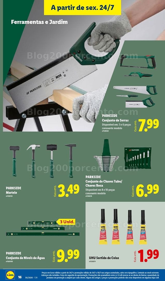 Antevisão Folheto LIDL Bazar Promoções de 20 a 30 julho
