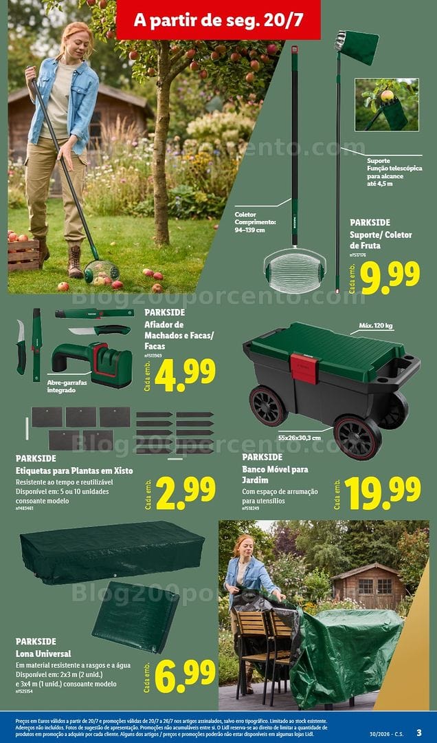 Antevisão Folheto LIDL Bazar Promoções de 20 a 30 julho