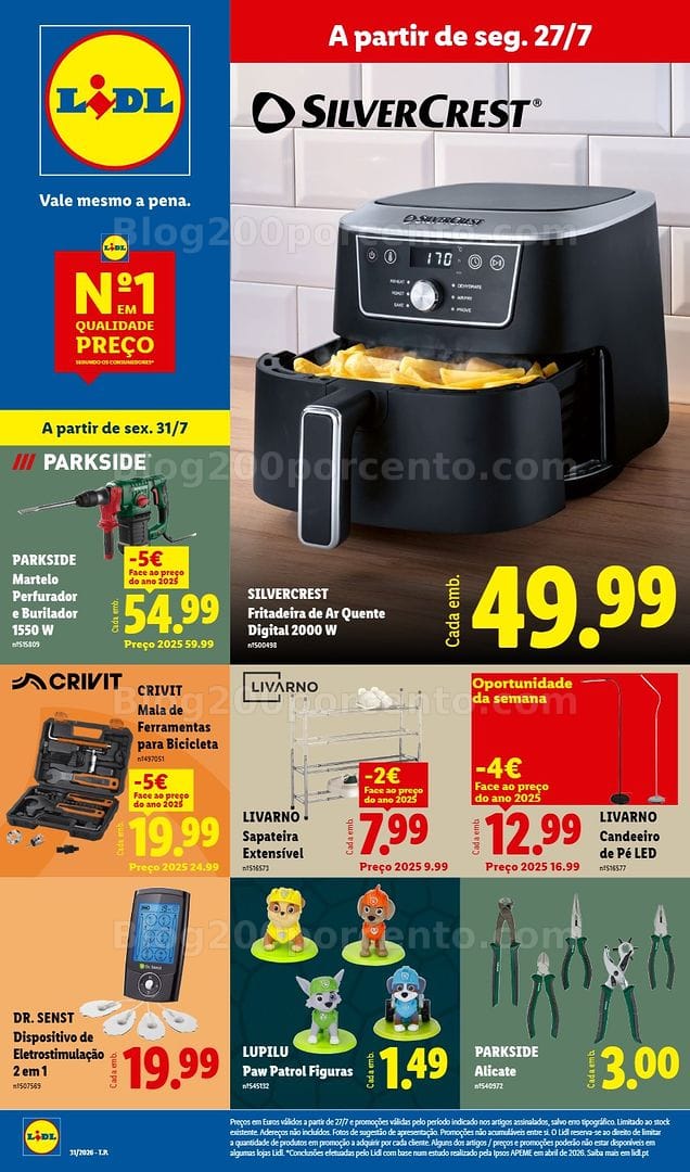 Antevisão Folheto LIDL Bazar Promoções de 27 julho a 6 agosto