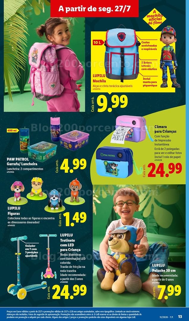 Antevisão Folheto LIDL Bazar Promoções de 27 julho a 6 agosto