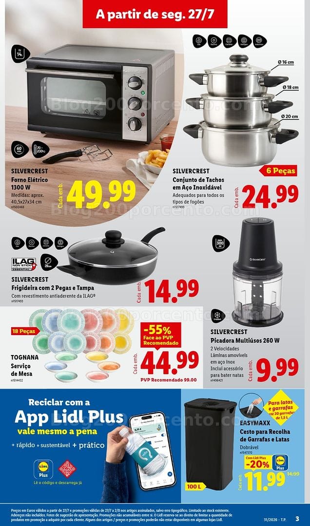 Antevisão Folheto LIDL Bazar Promoções de 27 julho a 6 agosto
