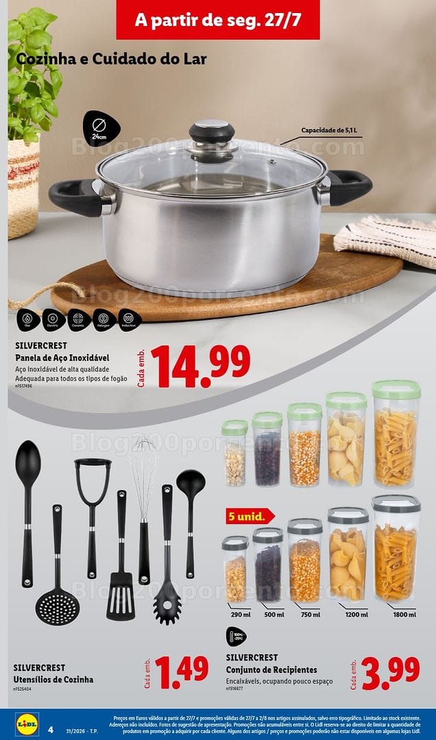 Antevisão Folheto LIDL Bazar Promoções de 27 julho a 6 agosto